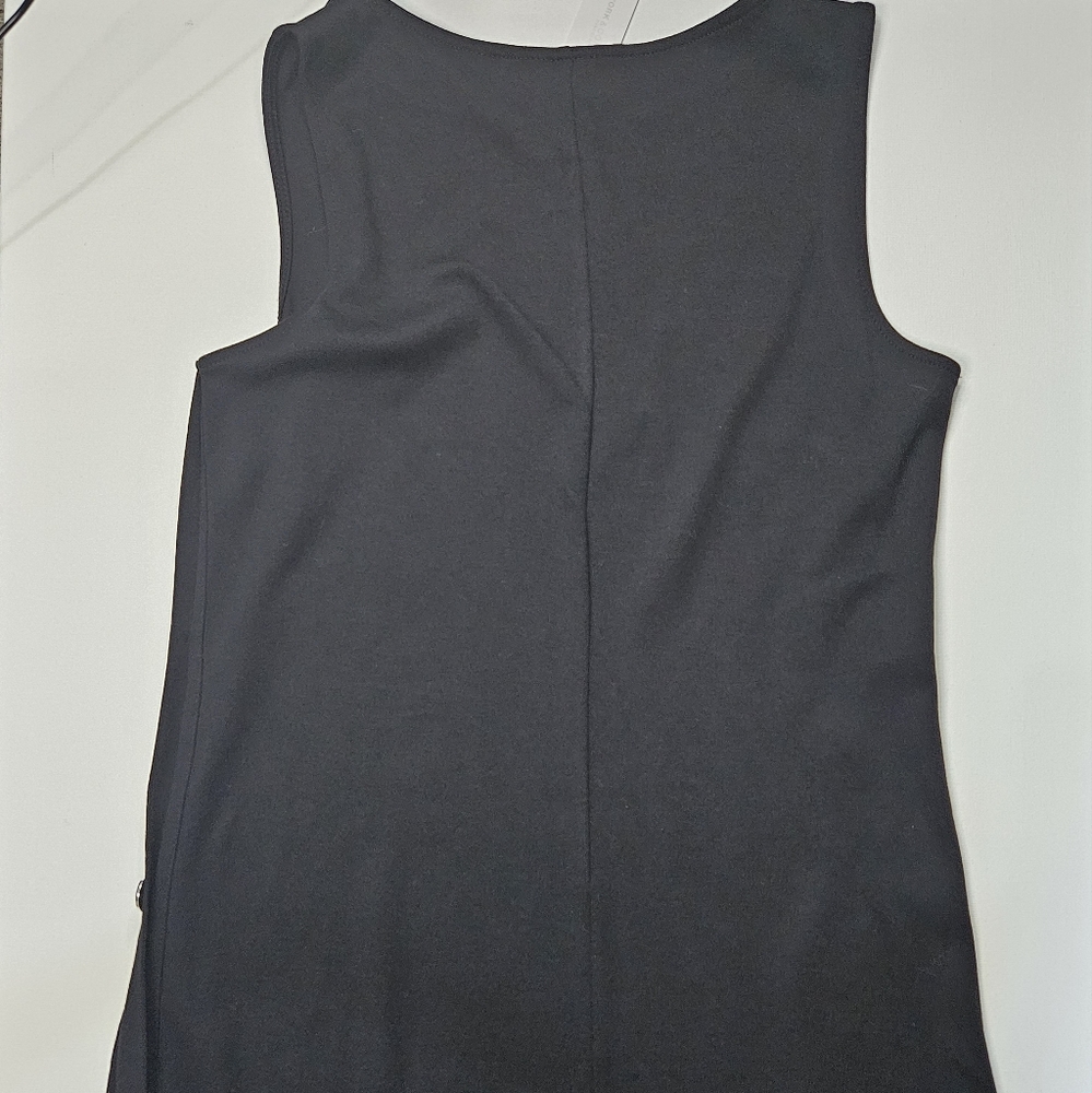 Womens Black Dress Small New York & Company Casual Midi Jersey LBD - Picture 6 of 8